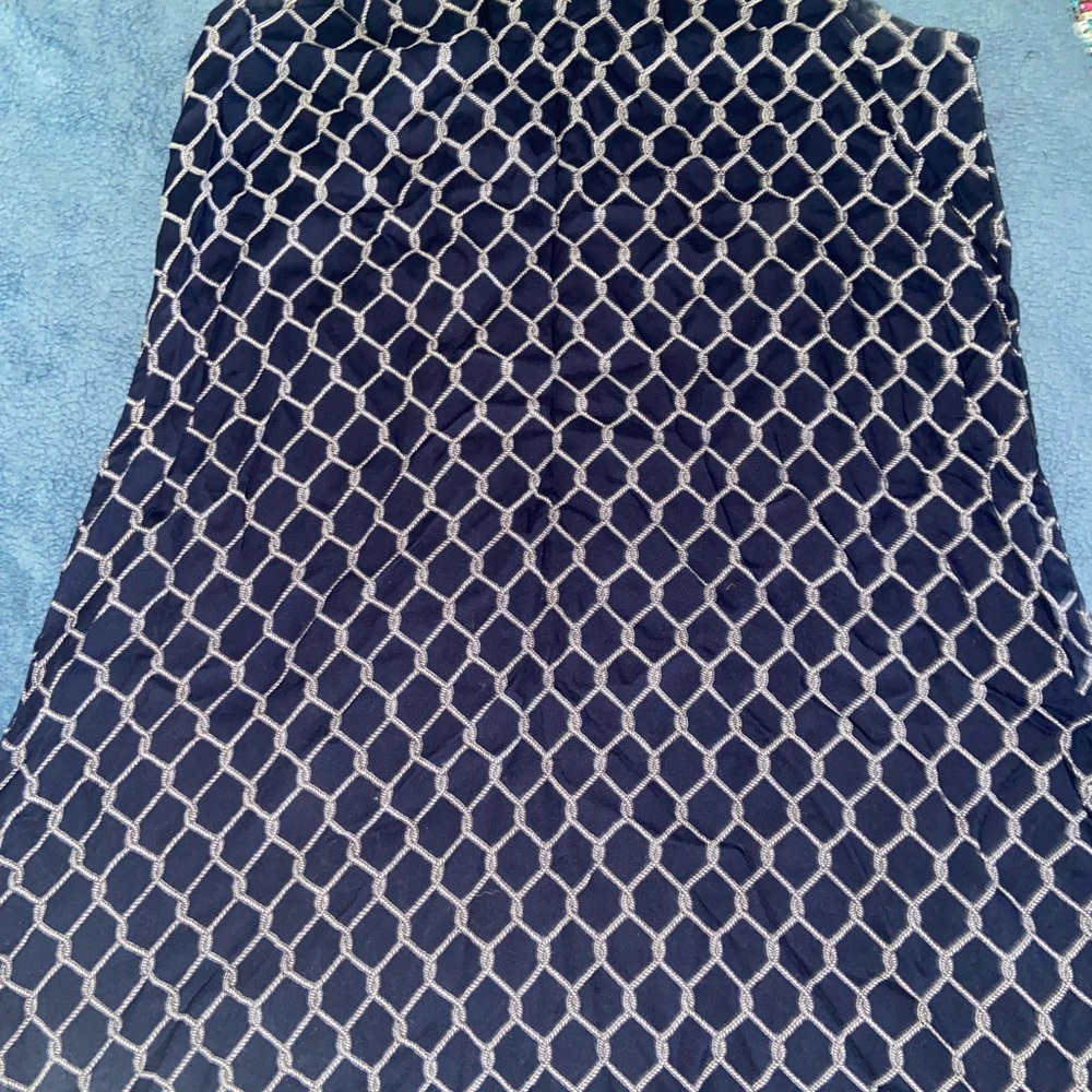 Elegant Navy Geometric Skirt